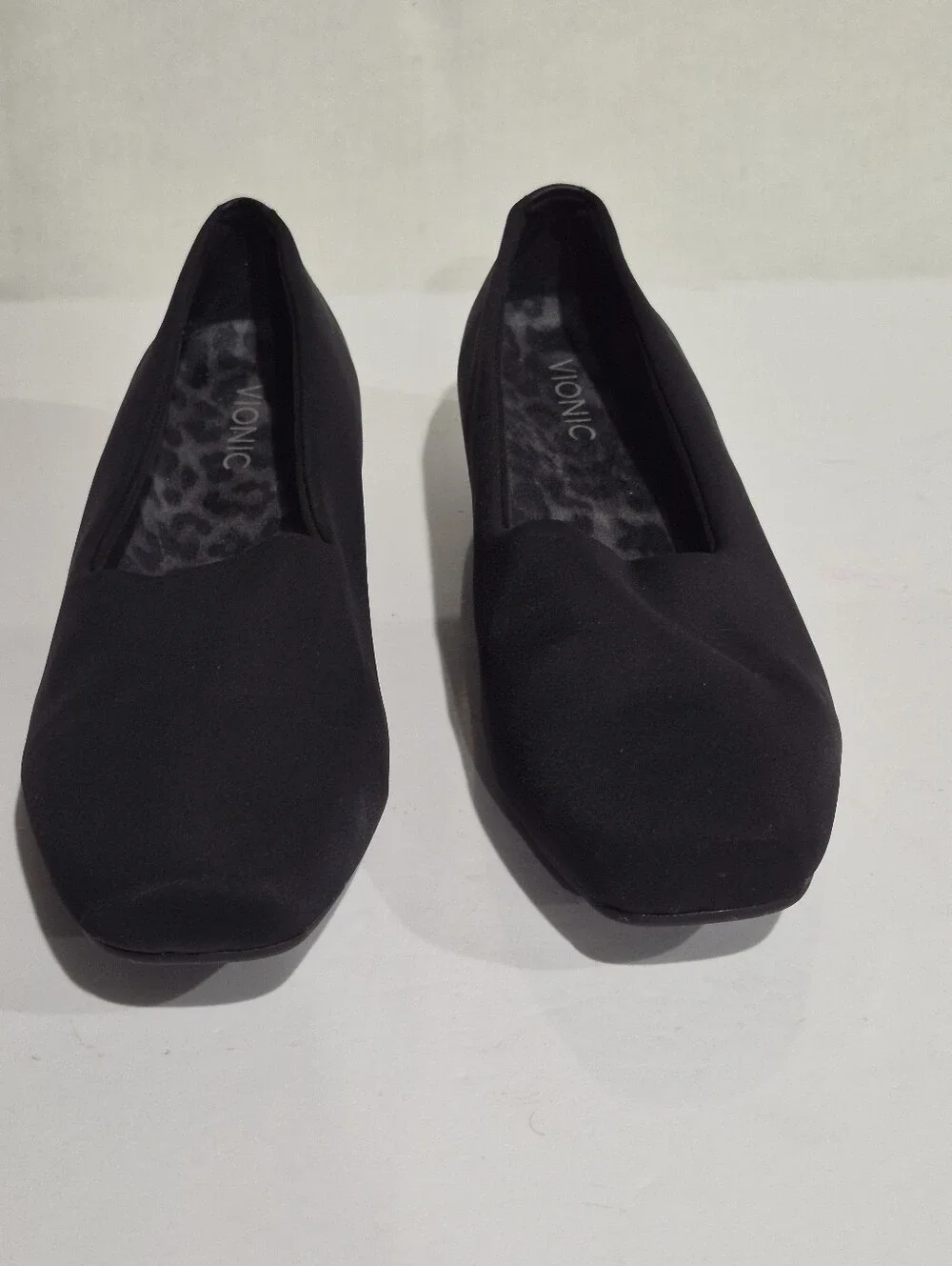Vionic Women’s Powell Denim Black Comfort Slip-On Wedge Size 11
